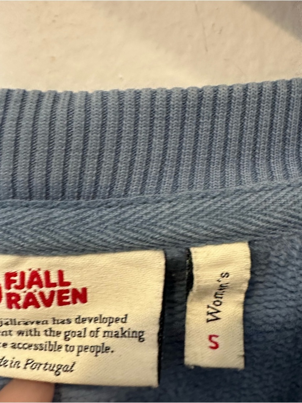 Fjallraven Women's Blue Logo Crewneck Sweater - Picture 5 of 6
